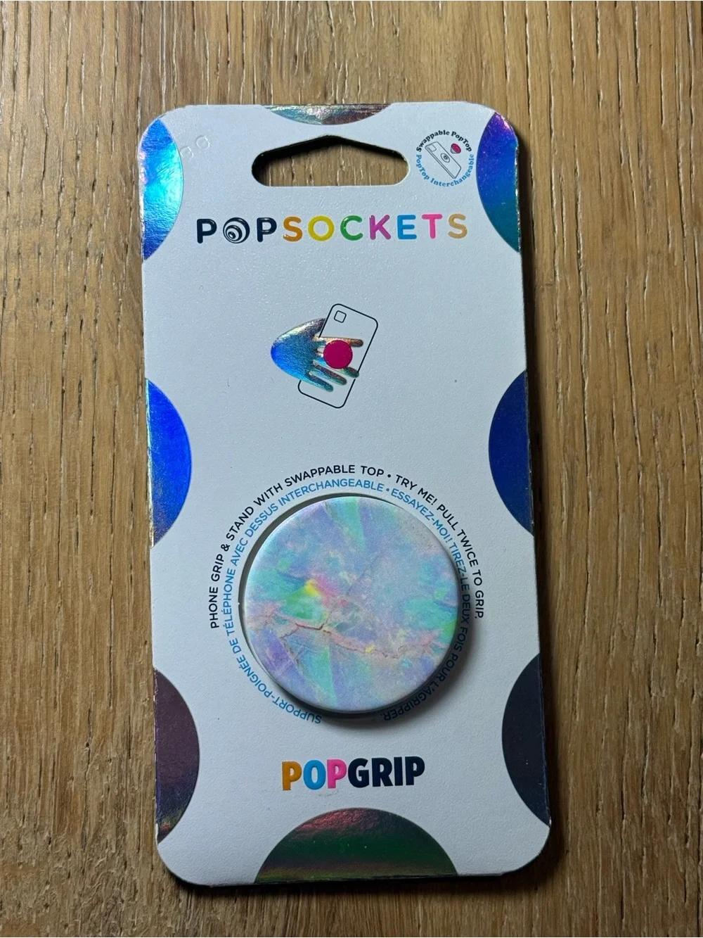 New Popsocket Adhesive Phone Grip, Holder, Phone Stand, fun opal